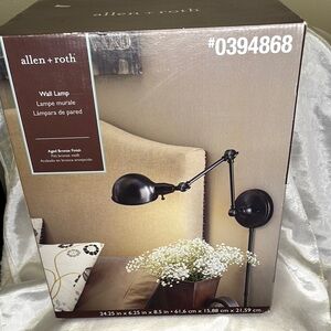Allen + Roth Aged Bronze Wall Lamp